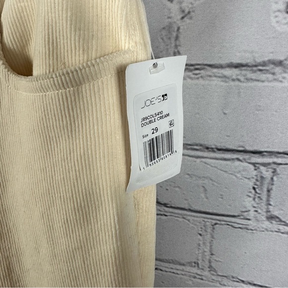 Joe’s Jeans The Frankie Bootcut Mid-Rise Courdroy Slit Hem Double Cream 29 NWT - Picture 9 of 13